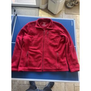 LL Bean Men's‎ Fleece Polartec Jacket Full Zip Red Size XXL Regular #284630